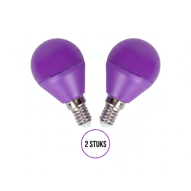 LED kogellampen 2 stuks paarse kleur 400lm 220V Aigostar