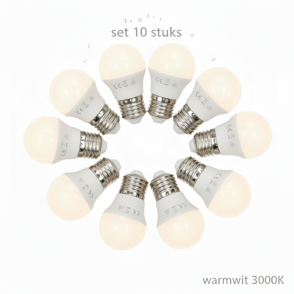 lamp led set 10 stuks 3000K warmwit voor sfeervolle verlichting