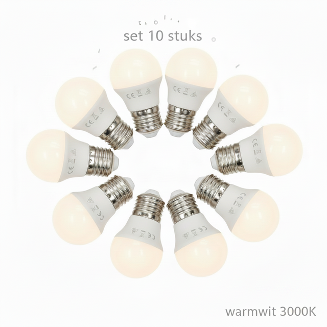 lamp led set 10 stuks 3000K warmwit voor sfeervolle verlichting