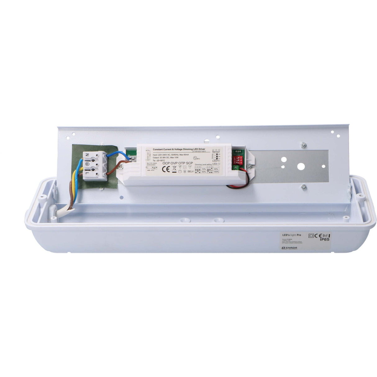 LED Vochtbestendig armatuur met strip - 1000 lumen - 11W - Warmwit 3000K/Koelwit 4000K/Daglichtwit 6500K - IP65 - IK09