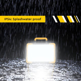 Hybride LED Bouwlamp - 5500 Lumen - 18V Accu + 230V - Dimbaar - IP54 IK08 - Inclusief Adapters - 47W