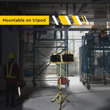 Hybride LED Bouwlamp - 5500 Lumen - 18V Accu + 230V - Dimbaar - IP54 IK08 - Inclusief Adapters - 47W
