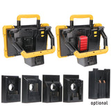 Hybride LED Bouwlamp - 5500 Lumen - 18V Accu + 230V - Dimbaar - IP54 IK08 - Inclusief Adapters - 47W
