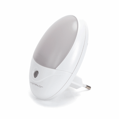 Nachtlampje ovaal warmwit met dagnachtsensor, 3000K, 1 Watt, 20 Lumen, 230V