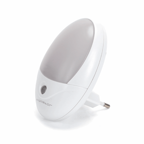 Nachtlampje ovaal warmwit met dagnachtsensor, 3000K, 1 Watt, 20 Lumen, 230V