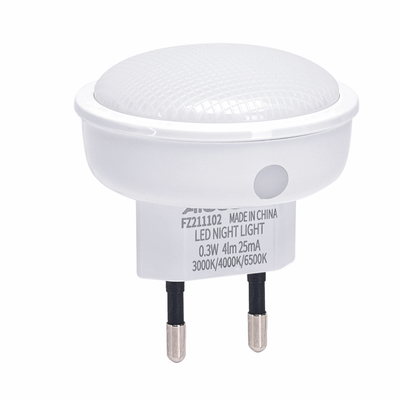Nachtlampje rond warmwit, dagnachtsensor, 3000K/4000K/6500K