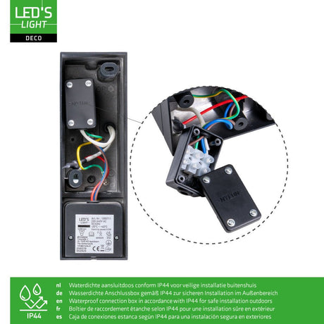 NØRD Up&Down Sensor - Aluminium - Applique murale - 2x GU10 - Noir