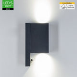 NØRD Up&Down Sensor - Aluminum - Wandarmatuur - 2xGU10 - Zwart