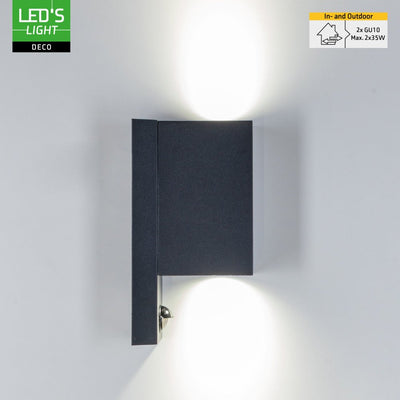 NØRD Up&Down Sensor - Aluminium - Applique murale - 2x GU10 - Noir
