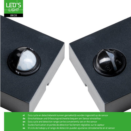 NØRD Up&Down Sensor - Aluminium - Applique murale - 2x GU10 - Noir