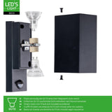 NØRD Up&Down Sensor - Aluminum - Wandarmatuur - 2xGU10 - Zwart