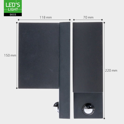 NØRD Up&Down Sensor - Aluminium - Applique murale - 2x GU10 - Noir