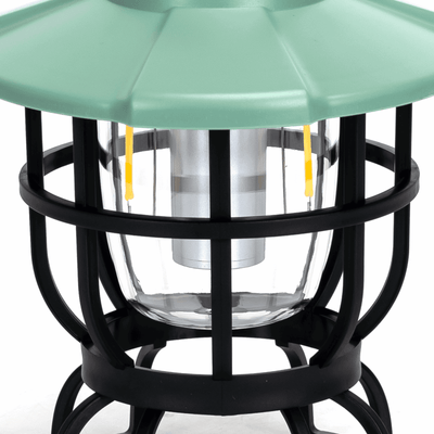 Lampe de camping LED rechargeable Aigostar avec abat-jour vert et boîtier métallique moderne