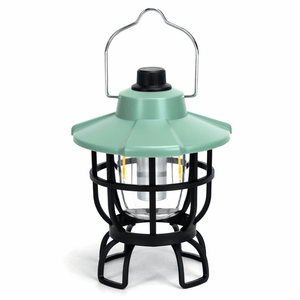 Noodlamp met Handvat - LED Tentlamp Oplaadbaar USB-C - Warmwit/Daglichtwit licht - Mintgroene body - Camping & Noodverlichting