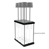 Oplaadstation voor 6 oplaadbare LED tafellampen - Docking met voeding - Zwart
