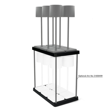 Station de recharge pour 6 lampes de table LED rechargeables - Dock avec alimentation - Noir