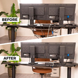OrgaNice Kabelgoten Set - Zelfklevende organiser voor Bureau & TV - Wit