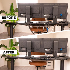 OrgaNice Kabelgoten Set - Zelfklevende organiser voor Bureau & TV - Wit