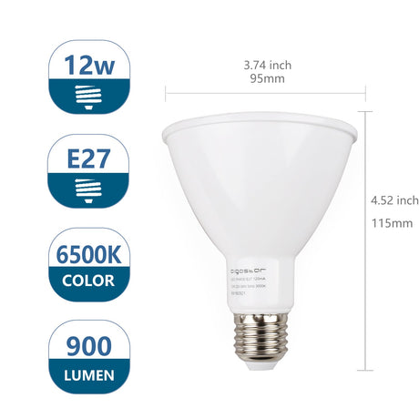 Spot PAR30 - E27 - blanc lumière du jour 6500K | LED 12W=90W lumière halogène - 230V - LEDPLANET.NL