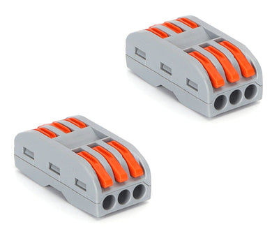 PCT-223 lasklem set 2 stuks, 3-voudige verbindingsklem 0.08-2.5mm², IP20 hersluitbaar
