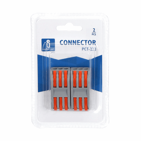 PCT-223 lasklem set 2 stuks, 3-voudige verbindingsklem 0.08-2.5mm², IP20 hersluitbaar, met verpakking