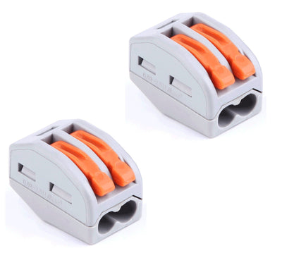 Borne de raccordement PCT 2 pièces - borne de raccordement double 0,08 - 2,5 mm² | IP20 refermable - LEDPLANET.NL