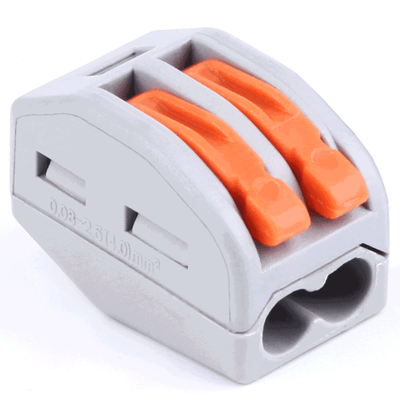 Borne de raccordement PCT 2 pièces - borne de raccordement double 0,08 - 2,5 mm² | IP20 refermable - LEDPLANET.NL