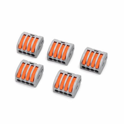 Kit de bornes de raccordement PCT, 5 pièces – borne de raccordement quadruple 0,08–4 mm² | IP20 réutilisable – LEDPLANET.NL