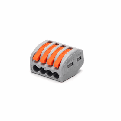 Kit de bornes de raccordement PCT, 5 pièces – borne de raccordement quadruple 0,08–4 mm² | IP20 réutilisable – LEDPLANET.NL