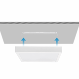 Plafondlamp - downlight - opbouwspot vierkant 29cm | LED 24W~2500Lm=152W traditionele verlichting | warmwit 3000K 230V - LEDPLANET.NL