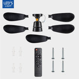 LED Plafondlamp met ventilator 2200 lumen - 25W - Koelwit 4000K - Dimbaar - Afstandsbediening
