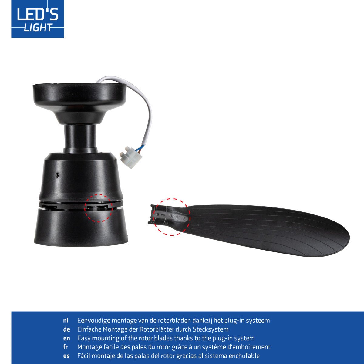 LED Plafondlamp met ventilator 2200 lumen - 25W - Koelwit 4000K - Dimbaar - Afstandsbediening