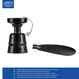 LED Plafondlamp met ventilator 2200 lumen - 25W - Koelwit 4000K - Dimbaar - Afstandsbediening