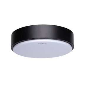 Plafondlamp Ø 23cm, zwart, warmwit 3000K, LED 12W=75W traditioneel licht, 230 V