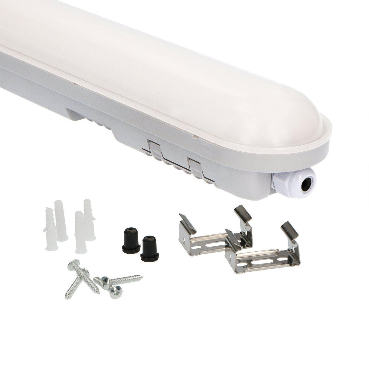 LED vochtbestendig TL armatuur 4640 lumen - 120cm - 29W - koelwit 4000K - IP65 waterdicht - IK08 slagvast - grijs - 230V
