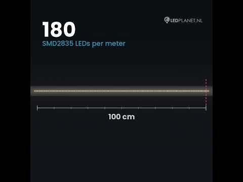 Video LED lichtslang 230V warmwit 3000K, 180 LEDs per meter