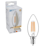 LED Filament Kaarslamp E14 Dimbaar 470 Lumen - 4.5W - Warmwit 2700K - Helder Glas