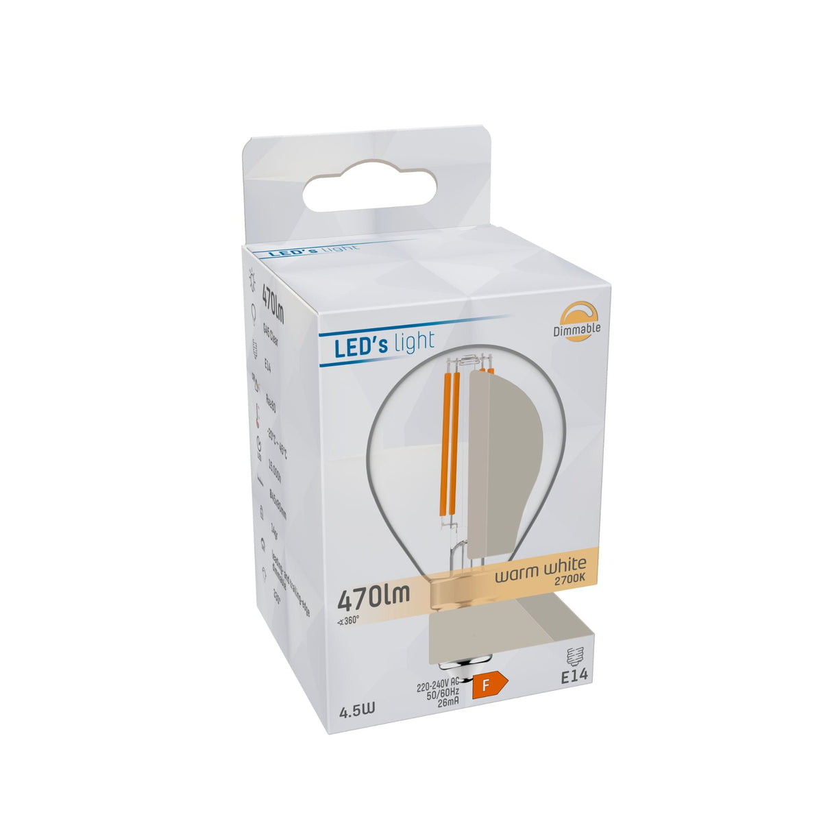 Dimbare LED Lamp E14 - Dimbaar warm wit licht - 470 lm