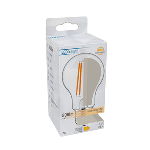 LED Filament Lamp E27 Warmwit 2700K - 7W 806 lumen - A60 Dimbaar - Helder Glas