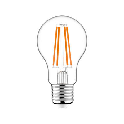 Lampe à filament LED E27 blanc chaud 2700K - 7W 806 lumens - A60 à intensité variable - Verre transparent