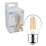 LED Filament Lamp E27 - 470 lumen - 4.5W - Warmwit 2700K - Dimbaar - G45 Kogel