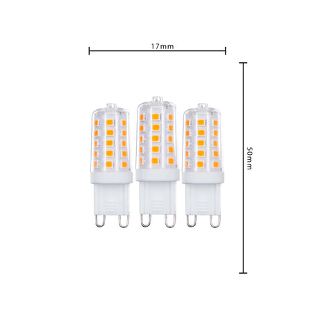 Capsules LED G9 3 pièces - Blanc chaud 2700K - 3,5W - 300 lumens - Variable