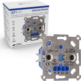 LED Dimmer Universeel Zwart - 3-250W - Fase Aansnijding en Afsnijding - Compleet met Afdekraam