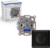 LED Dimmer Universeel Zwart - 3-250W - Fase Aansnijding en Afsnijding - Compleet met Afdekraam