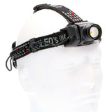 LED hoofdlamp koelwit 5000K dimbaar - 400 lumen - IP44 waterdicht - zoomfunctie