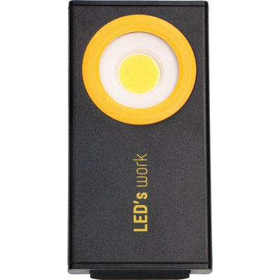 LED werklamp oplaadbaar koelwit 5000K - 350 lumen - IP54 dimbaar - magneet haak voet - 2 lichtpunten