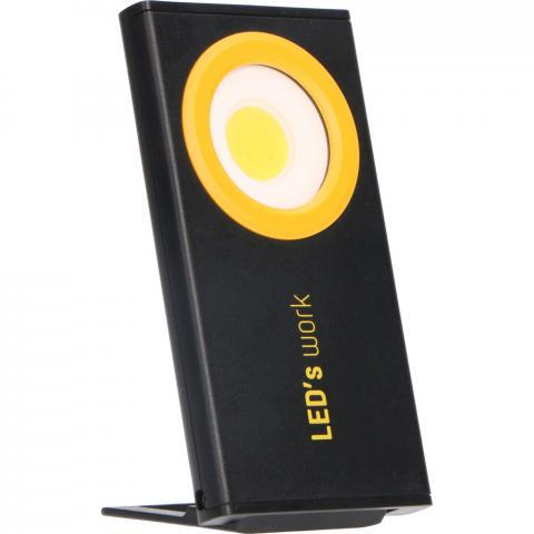 LED werklamp oplaadbaar koelwit 5000K - 350 lumen - IP54 dimbaar - magneet haak voet - 2 lichtpunten