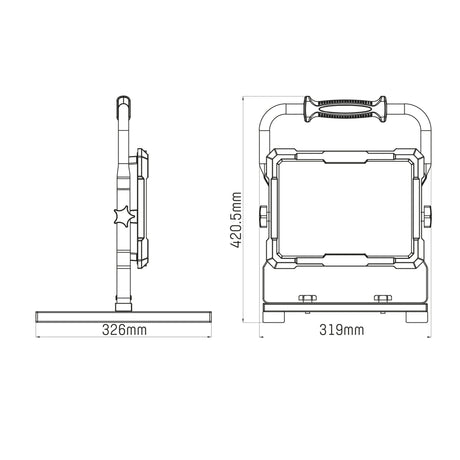 LED's Work Professionele LED Bouwlamp 13000 - Rough Service Tested - 5 meter snoer - 150W - IP65