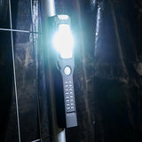 Lampe baladeuse LED sur batterie, 300 lumens - blanc lumière du jour 6500 K - rechargeable - aimant - 2 crochets - IP20