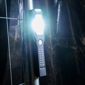 Lampe baladeuse LED sur batterie, 300 lumens - blanc lumière du jour 6500 K - rechargeable - aimant - 2 crochets - IP20